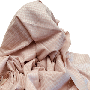 70s Light Pink Woven Featherlike Diamond Print Fabric Cheap New Styles