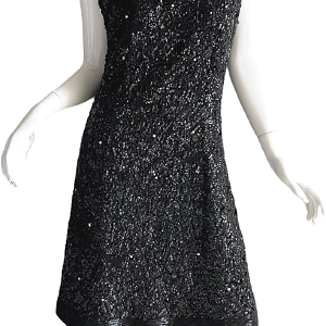 60s Beaded Couture Sequins Rhinestone Mod Wool Dress By Imperial Cheap Sale Lowest Pice