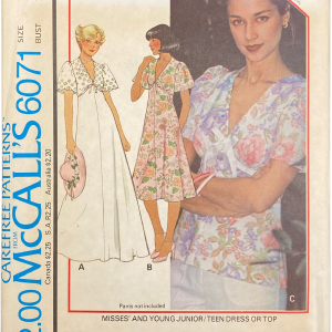 70s Cape Sleeve Blouse Pattern Vintage Mccalls Sewing Pattern by Mccalls Sale Cheap Pices