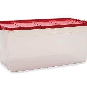 Clear Stacker Box with Red Lid Clearance 2025 New