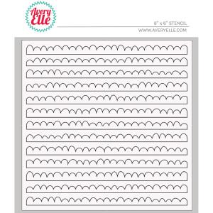 Avery Elle - Stencils - Scalloped Stripes Comfortable Cheap Pice