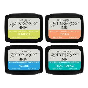 Spellbinders - BetterPress - Mini Ink Set - Tropical, 4 pack Low Pice Fee Shipping Sale Online