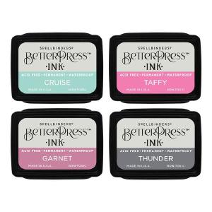 Spellbinders - BetterPress - Mini Ink Set - Jet Set, 4 pack View
