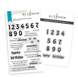 Altenew - Clear Stamps & Dies - Lighthearted Birthday Greetings Clearance Discounts