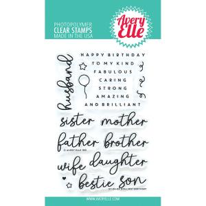 Avery Elle - Clear Stamps - Brilliant Birthday Quality Free Shipping Low Pice