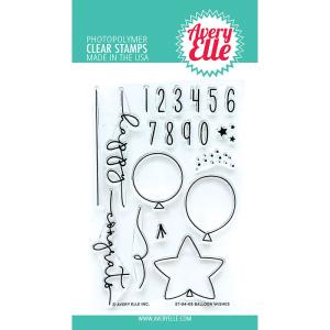 Avery Elle - Clear Stamps - Balloon Wishes Genuine For Sale