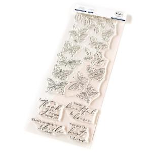 Pinkfresh Studio - Clear Stamps - Fluttering Butterflies Clearance Eastbay