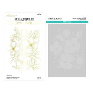 Spellbinders - Glimmering Flowers Collection - Hot Foil Plate & Stencils - Glimmering Buttercups Cheap Tumblr