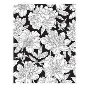 Spellbinders - Let's Celebrate Collection - Press Plate - Peony Background Big Sale