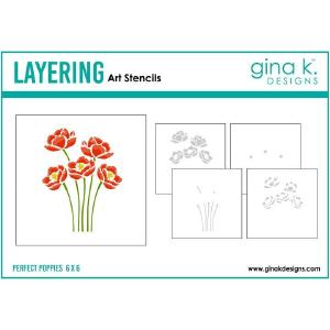 Gina K. Designs - Stencils - Perfect Poppies Buy Cheap Explore