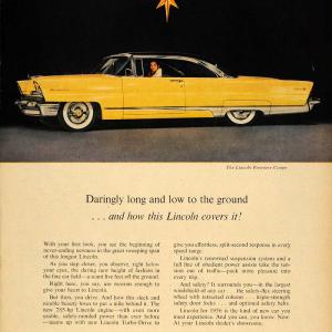 1956 Ad Lincoln Premiere Coupe Vintage Cars Horsepower - ORIGINAL TM5 Best For Sale