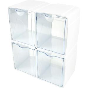 Deflect-O 421103CR Single Tilt Bins, Plastic, Gloss, White, 4 Pieces Clearance Store For Sale