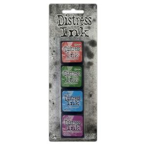 Tim Holtz Distress Mini Ink Pads 4/Pkg Kit 2 Newest For Sale