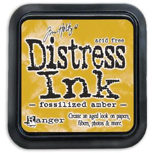 Tim Holtz Distress Ink Pad FOSSLIZED AMBER With Paypal Free Shipping