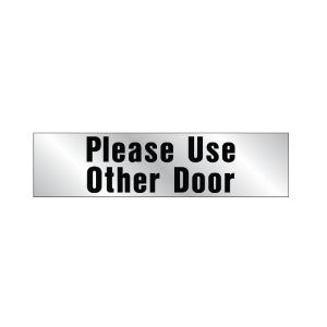 HY-KO 460 Please Use Other Door Sign, Vinyl, 2 Inch x 8 Inch Extremely Cheap Online