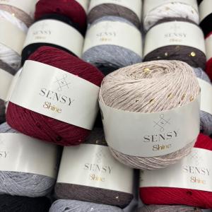 Sensy Shine Yarn, Sequin Yarn, 3.5 oz, 340 yards, Gauge 2 Fine Free Shipping Low Pice