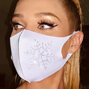 White Rhinestone Snowflake Mask Free Shipping Wholesale Pice