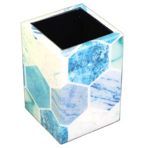Blue Tile Fabric Lacquer Brush Holder Sale Lowest Pice
