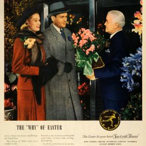 1942 Ad Florist Telegraph Delivery F.T.D. Wire Easter Flowers Floral LF4 Visa Payment