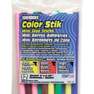 Surebonder CO-12V Mini Colored Glue Sticks 4" Outlet Clearance