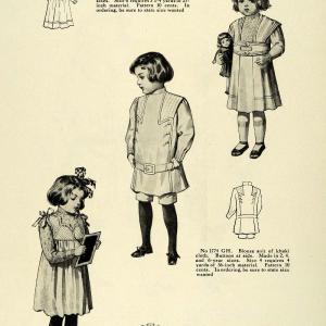 1909 Print Good Housekeeping Patterns Edwardian Fashion Girl Coat Frocks GH4 Best Place To Buy Online