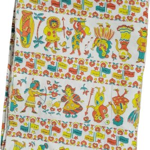 Vintage Kitschy People of The World Fabric Outlet Free Shipping Authentic