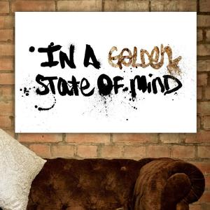 30" H x 45" W x 1.5" D Black/Gold State of Mind - Wrapped Canvas Textual Art Print K7184 Discount Online Online