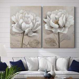 32" H x 48" W x 1" D Soft White I - 2 Piece Print on Canvas Extremely Cheap Online