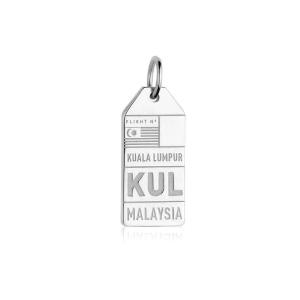 Kuala Lumpur Malaysia KUL Luggage Tag Charm Silver Outlet Recommend