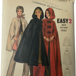 Vintage 70s Butterick 5987 Pattern Misses 8-40 Cape Hooded 3 Lengths Uncut by Butterick Clearance Online