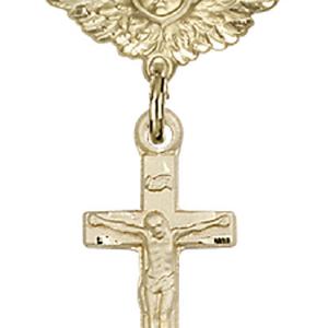 Crucifix Charm and Angel with Smaller Wings Badge Pin Sale Fake