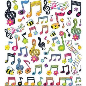 Stickers - Floral Music Notes Clearance Largest Supplier