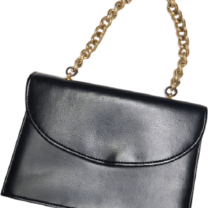 60's Black Chain Handle Handbag Wiki Sale Online