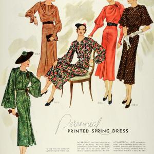 1936 Print McCalls Dressmaker Patterns Women Children North South Spring MCC5 Free Shipping