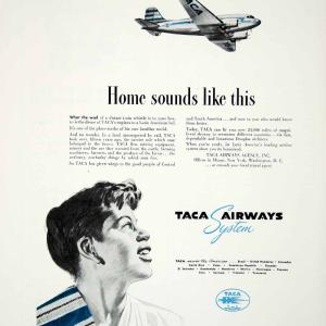 1947 Ad Taca Airways Latin America Airline Plane Boy Douglas Aeroplane FTM Buy Cheap Newest