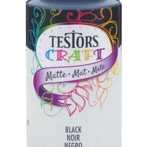 Testors 292421A Acrylic Matte Craft Paint, Black, 2 Oz Authentic Online