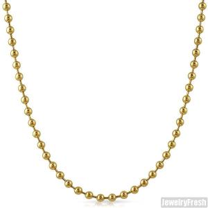4mm 14K Gold IP Plated Steel Bead Chain Cheap Sale Best Wholesale