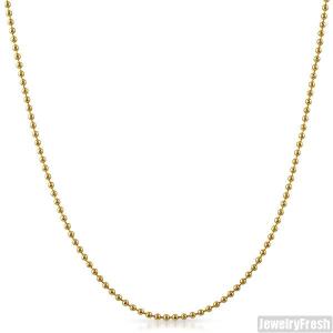 2mm 14K Gold IP Plated Bead Chain Discount Choice