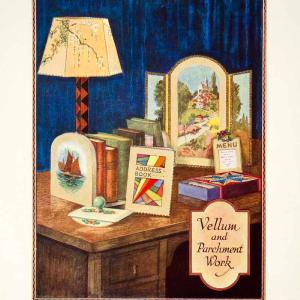 1932 Print Collection Pieces Methods Vellum Parchment Paper Decoration XDJ4 Outlet Finishline