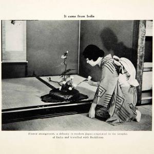 1937 Print Flower Arrangement Japan Traditional Ikebana Custom Spiritual XGBD1 Good Selling Cheap Online