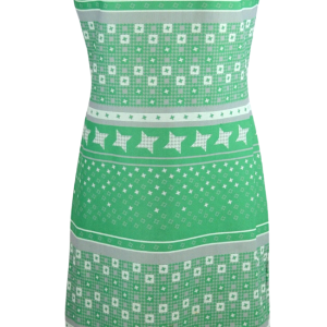 60s Mod Green Star Pattern Dress by Lady Carol Cheap Fashionable