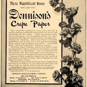 1906 Ad Rose Dennison Manufacturing Company Crepe Paper - ORIGINAL CL9 Quality Free Shipping Outlet