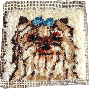 70s Vintage Yorkie Latch Hook Art Original Online