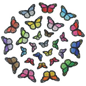 1 Piece Butterfly Sequin Chenille Embroidery Patches Alphabet Iron On Free Shipping Sale Online