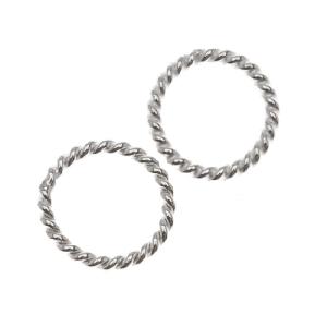 Sterling Silver Closed Jump Rings Twisted 7mm 19 Gauge (10 pcs) Discount Countdown Package