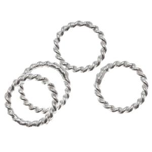 Sterling Silver Closed Jump Rings Twisted 6mm 20 Gauge (10 pcs) Free Shipping Visit