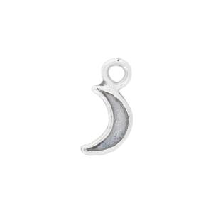 Sterling Silver Charm, Tiny Moon 10x5mm, 1 Piece Free Shipping With Credit Card
