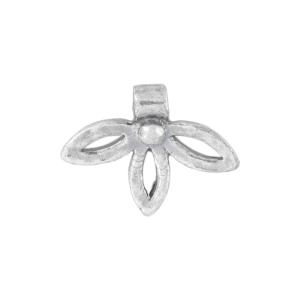 Sterling Silver Charm, Three Leaf Sliding 12.5x9.5mm, 1 Piece Cheap Sale Amazing Pice