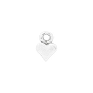 Sterling Silver Charm, Tiny Thick Heart 7x5mm, 1 Piece Discount Countdown Package