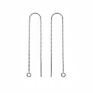 Sterling Silver Ear Threads Threaders 4 Inch with Bridge & Loop (1 Pair) Low Cost Online